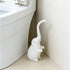 AORTULL Set,Modern Toilet Brush and Holder Ceramic Toilet Bowl Brush Holder,Cute Bathroom Decor, Non-Scratch Bristles