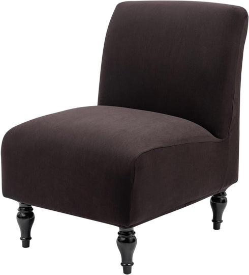 Iauddy Armless Accent Slipper Chair Cover Slipcover,Stretch Spandex Removable Non-Slip Silp Cover