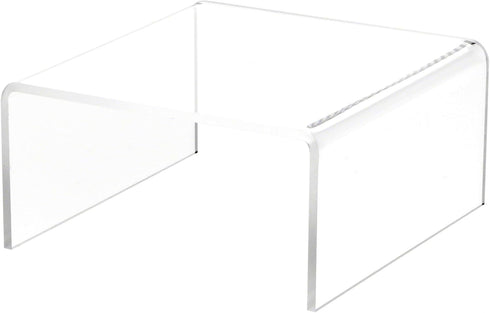 Plymor Clear Acrylic Short Square Display Riser, 3" H x 6" W