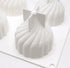 Spiral Castle Shape Silicone Molds, Cake Decorating Tools, 6 Cavities Baking Cupcake Mousse Mold