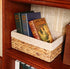 Kingwillow Rectangular Wicker Storage Container, Organizer Box for Art & Craft (Small)