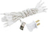 8.5 20 Bulb 4" Bulb 24" Novelty Lights Feet Clear Mini Light String on White Wire, Non-Connectable Incandescent Fairy