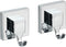 Wenko "Quadro Wall Hooks with Vacuum-Loc - Silver, 2-Piece
