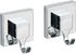 Wenko "Quadro Wall Hooks with Vacuum-Loc - Silver, 2-Piece