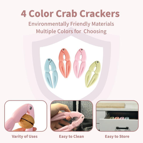 4Pcs Crab Crackers and Tools Multicolored Crab Leg Crackers Tool Efficient Lobster Crackers Portable Seafood Crackers