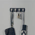 HIGH & MIGHTY 515306 Key Rail Organizer Hook Rail, Easy Tool-Free Dry Wall Installation, Small, Black & Silver