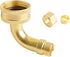 HYDRO MASTER Solid Brass Dishwasher Inlet Elbow, 3/8" OD Comp x 3/4" FNH