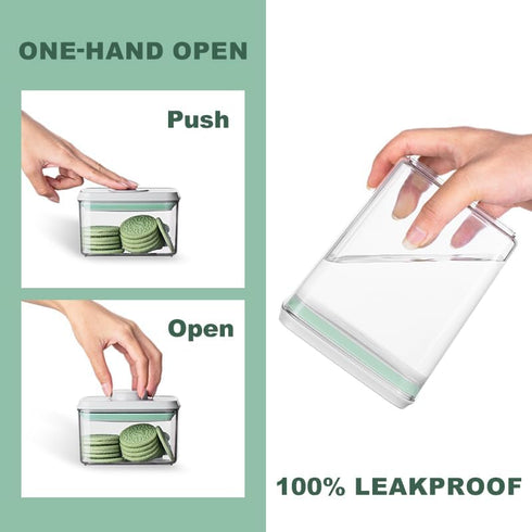 Sets 6Pcs (0.5, 1.2, 1.8qt)*2 Ankou Airtight Food Storage Container with Lids Pop Containers for Kitchen Pantry