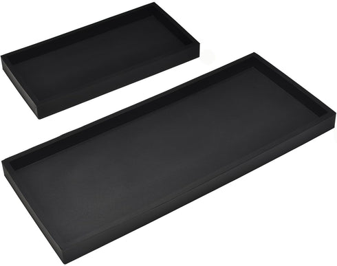 DNC Bathroom Vanity Tray for Counter, 2PC Silicone Kitchen Sink Soap Tray (7.9" + 11.8") for Countertop Dish Holder,