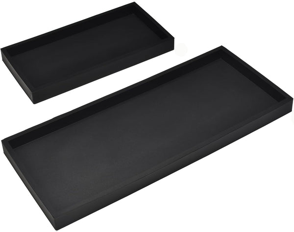 DNC Bathroom Vanity Tray for Counter, 2PC Silicone Kitchen Sink Soap Tray (7.9" + 11.8") for Countertop Dish Holder,