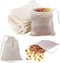 AKOAK 20 Pcs 4 x 3 Inches Muslin Drawstring Bags, Natural Unbleached Cotton Bags for Spice, Tea, Herbs