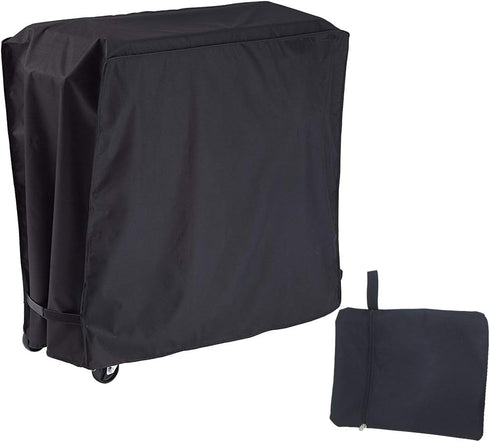 J&C 35x20x34in 80 Cooler Cart Cover-Black Waterproof UV Resistant Patio Rolling Cooler for Most of QT Patio Ice Chest