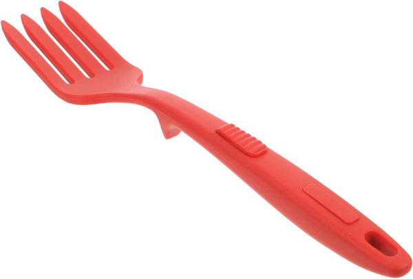 Healeved Silicone Flexible Forks, Nonstick Blending Fork for Cooking Utensil, Ultimate Kitchen Stir Mix Mash (Red)