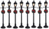 Lemax Christmas Village Gas Lantern Street Lamp Set of 8, Battery Operated (4.5V) - 64500