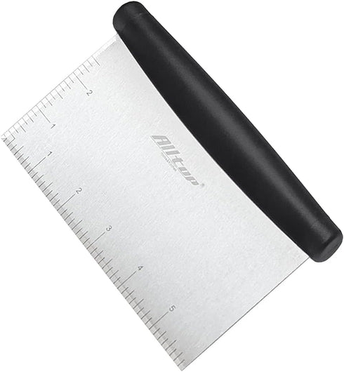 ALLTOP Bench Scraper & Chopper, Stainless Steel Baking Essential Utensil for Cooking