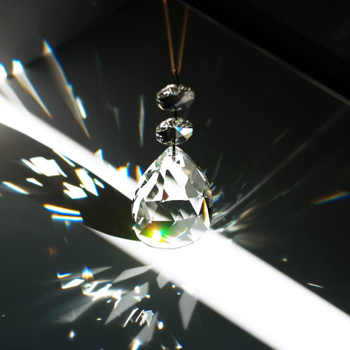 10pcs 63mm Teardrop Chandelier Crystals, Clear Crystal Chandelier Prisms Pendants Parts Beads, Hanging Decoration