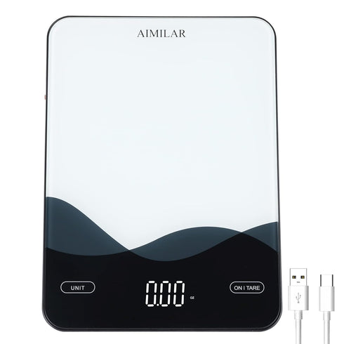 AIMILAR Food Scale, Chargeable LED Display 22lb Digital Kitchen Food Weight Scale for Baking and Cooking