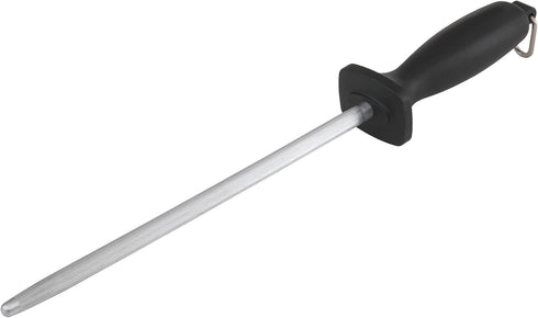 Smith’s 9-Inch Sharpening Steel - High-Carbon Steel Knife Sharpener with Protective Hand Guard