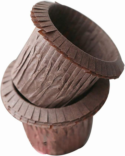 Cupcake Liners Baking Muffin Paper Baking Cups for Weddings, Birthdays, Baby Showers (Brown 30pcs)
