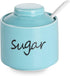 ONTUBE Ceramic Sugar Bowl with Lid and Spoon, Porcelain Sugar Pot, 8oz (Turquoise)