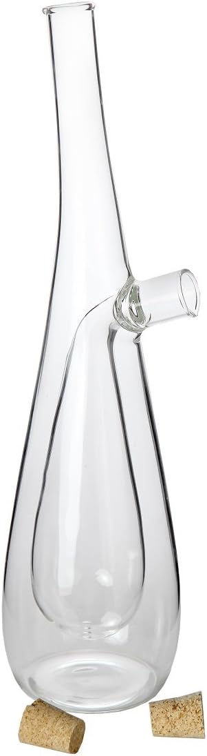 Counter 2 1 (15 10 Lily's Home Glass Olive Oil and Vinegar Dispenser Bottle, for Kitchen Cooking Salad, Dressing