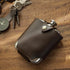 Viski Stainless Steel Flask with Traveling Case, Leather Wrap, 5oz, Brown