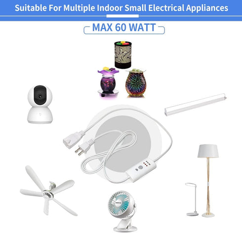HNB Auto Off Timer with 2.5 Mtrs Wire for Indoor Small Appliances, Electric Oil Melt Warmer Wax Melter