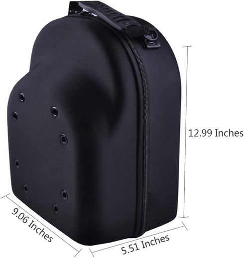 Hat Travel Case for Baseball Caps, Organizer Box for 6 Caps, Travel Hat Display Carrier Bag - Black