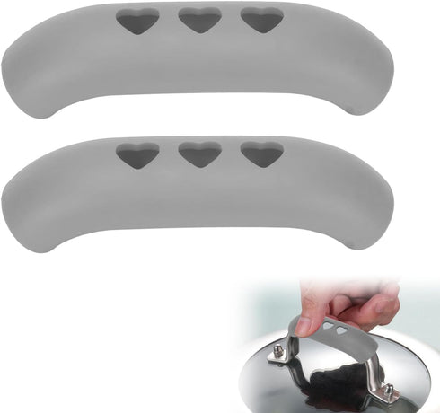 Dioche 2Pcs Silicone Hot Handle Holder, Heat Resistant Non Slip Pot Grip Sleeve for Frying Pans, Skillets