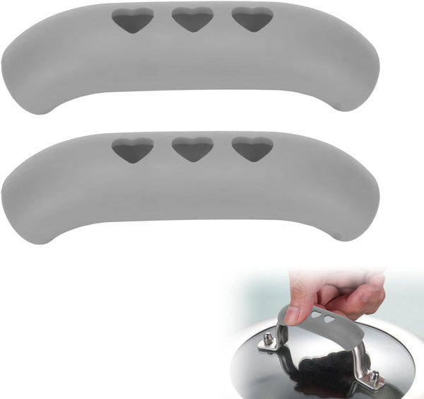 Dioche 2Pcs Silicone Hot Handle Holder, Heat Resistant Non Slip Pot Grip Sleeve for Frying Pans, Skillets