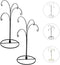 HOHIYA Christmas Ornament Display Stand Holder, 12inch Black Hanger Hook for Dog Cat Glass Ball Bauble, 2 Pcs