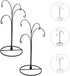 HOHIYA Christmas Ornament Display Stand Holder, 12inch Black Hanger Hook for Dog Cat Glass Ball Bauble, 2 Pcs