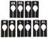 NAHANCO QSDBWKIT2 Black Rectangular Clothing Size Dividers with White Print for XS-XL, Kit of 25