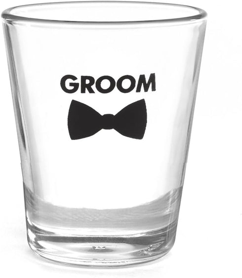 Wedding Party Bow Tie Shot Glass for Groom
