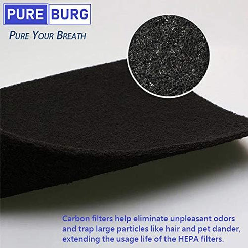 PUREBURG True HEPA Filter Set for AeraMax 300, Fellowes HF-300, AP300PH, HF300, AeraMax 290, 300 DX95