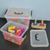 Obstnny 12 Quart & 6 Quart Plastic Latching Box, Clear Storage Bins with Handles and Lid