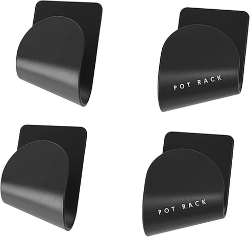 YIKANGHENG 2 Pairs Pot Lid Holder, Wall Mounted, Width Adjustable Black Plastic Holder Rack for Kitchen