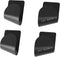 YIKANGHENG 2 Pairs Pot Lid Holder, Wall Mounted, Width Adjustable Black Plastic Holder Rack for Kitchen