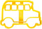 School Bus Cookie Cutter, Detailed Side View, 1 Piece, Yellow, Made in USA, PR837