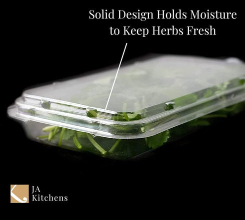 JA Kitchens 2 Pack 20 Ounce Large Herb Clamshell Container - Disposable