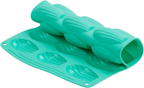 Webake 18 Cavity Silicone Madeleine Pan for Small Cake, Candy, and Cookies