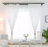 2 Pack Rustic Curtain Tiebacks, Hand Knitting Cotton Rope Drape Tie Backs for Sheer and Blackout Curtain