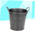 Small Black Metal Food Container, Portable Ice Bucket, Mini Tinplate Basket, Dipping Sauce Snack Bucket, Metal Barrel