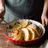 Ceramic Pie Pan, 10 Inch Round Bakeware for Oven (Butterfly Design)
