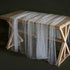 Table Runner for Wedding Arch Decorations - Bridal Shower Decor Fabric with Embroidered Sheer White Tablecloth for