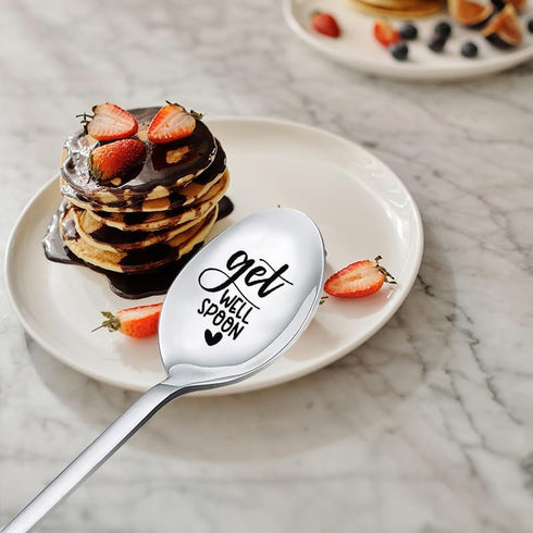 Get Well Spoon, Inspirational Sobriety Gifts for Women, Best Friend Gift for Post Surgery Recovery, Cancer Survivor