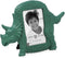 Isaac Jacobs 2” x 3” Resin Dinosaur Picture Frame, Vertical Keepsake Photo Frame with Easel and Hanging Tabs for
