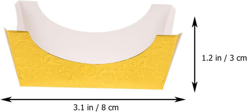 BESTonZON 100pcs Paper Baking Cups, Disposable Mousse Cake Cups for Christmas Party Wedding