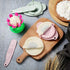 5 Pieces Dumpling Maker Set - Bun Maker, Steam Filled Plastic Mold, and Filling Spoon for Cooking (Green, Pink)