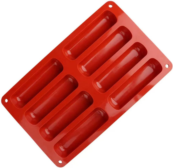 8 Cavity Long Strips Eclair Silicone Cake Pop Mold, Cake Pop Maker for Handmade Baking Supplies